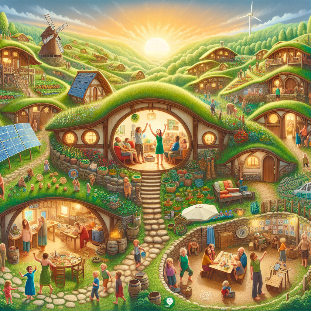 Achieving Happiness Through Sustainable Living in Co-Housing and Communes